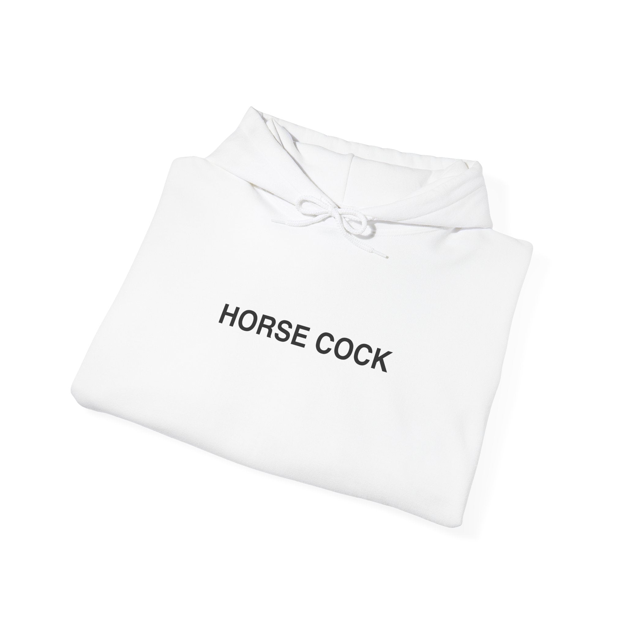 HORSE COCK - Graphic White Hoodie