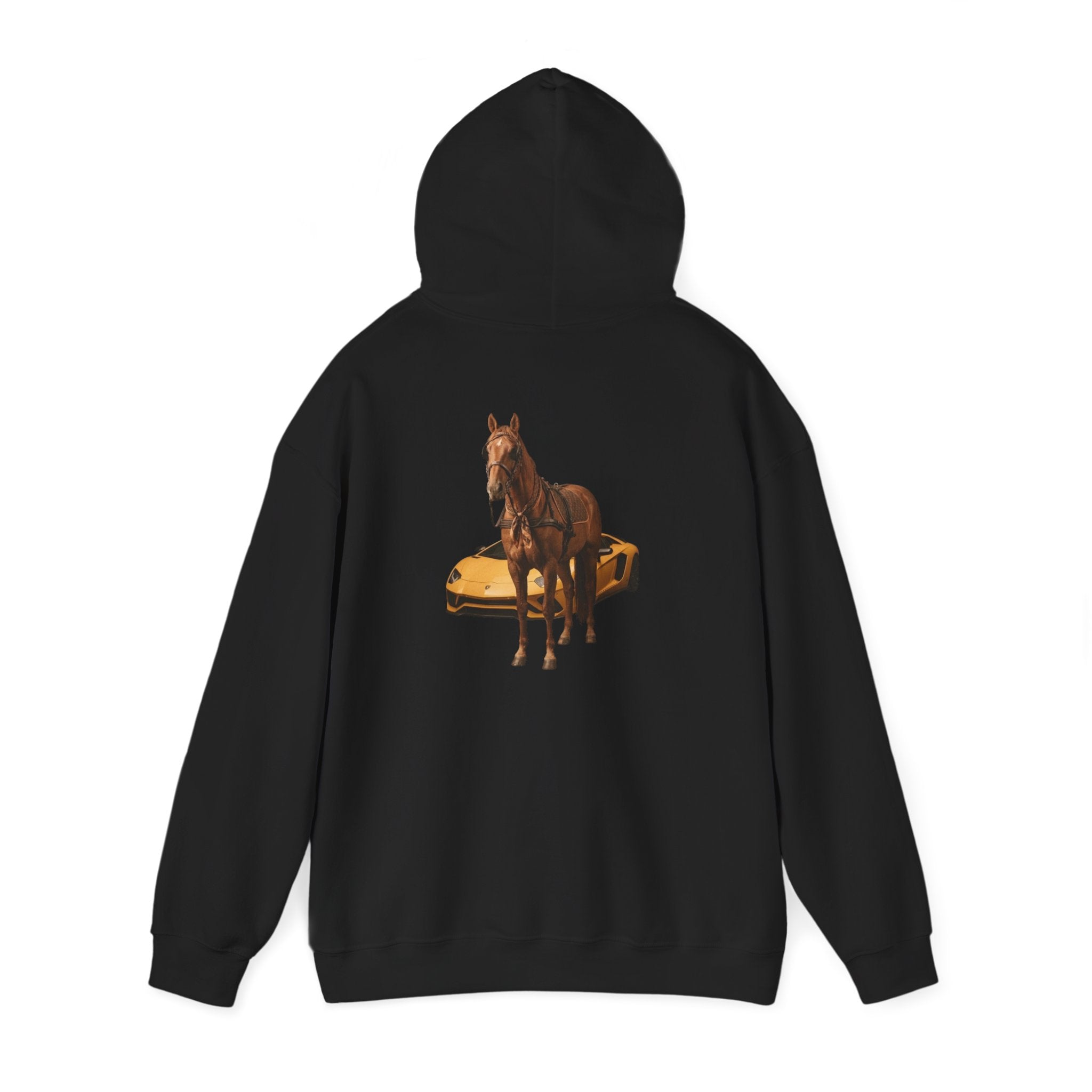 HORSEPOWER - Graphic Black Hoodie