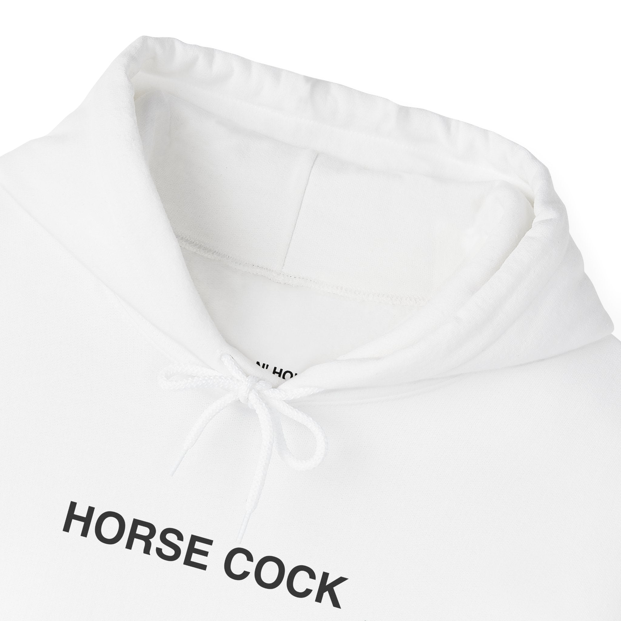 HORSE COCK - Graphic White Hoodie
