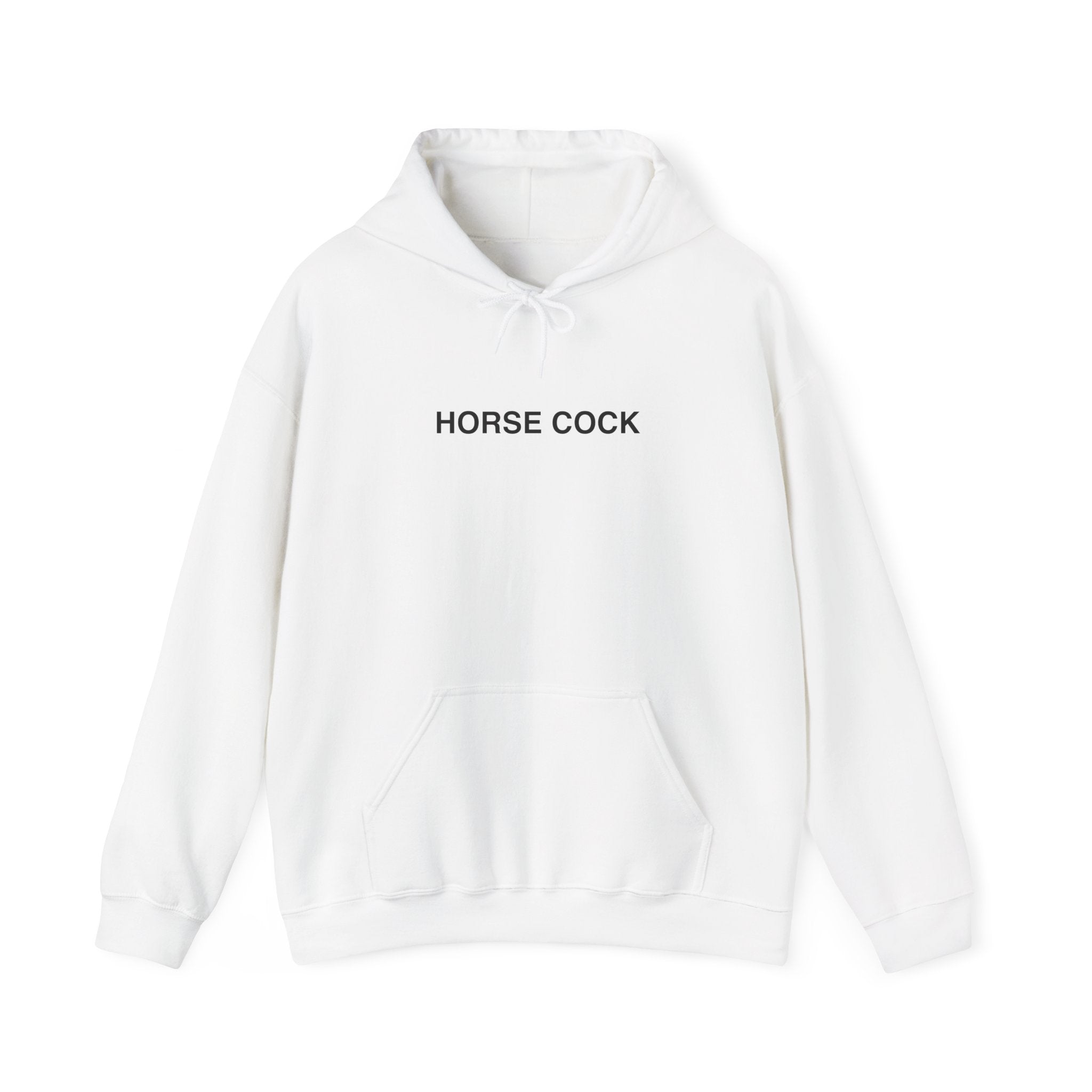 HORSE COCK - Graphic White Hoodie