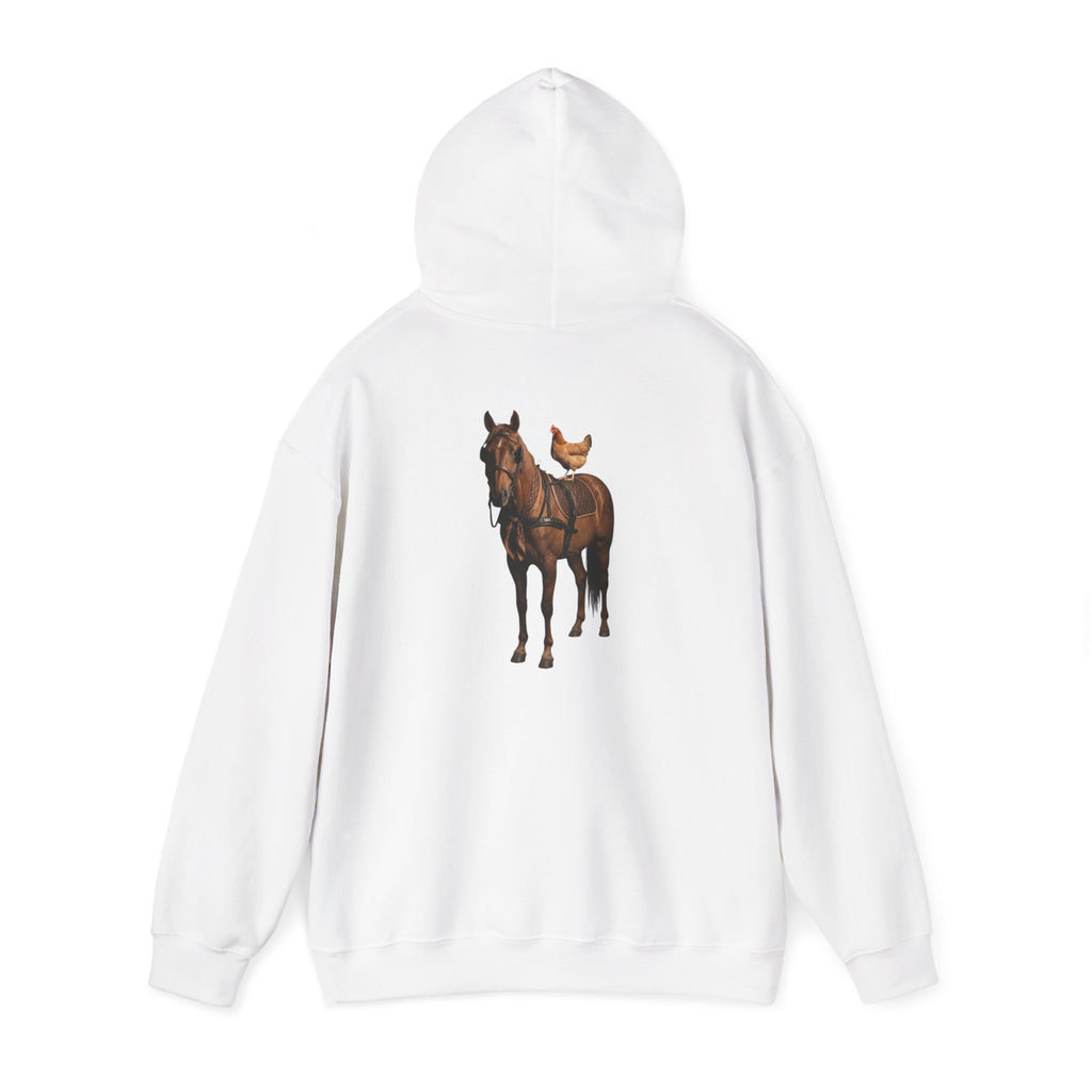 HORSE COCK - Graphic White Hoodie