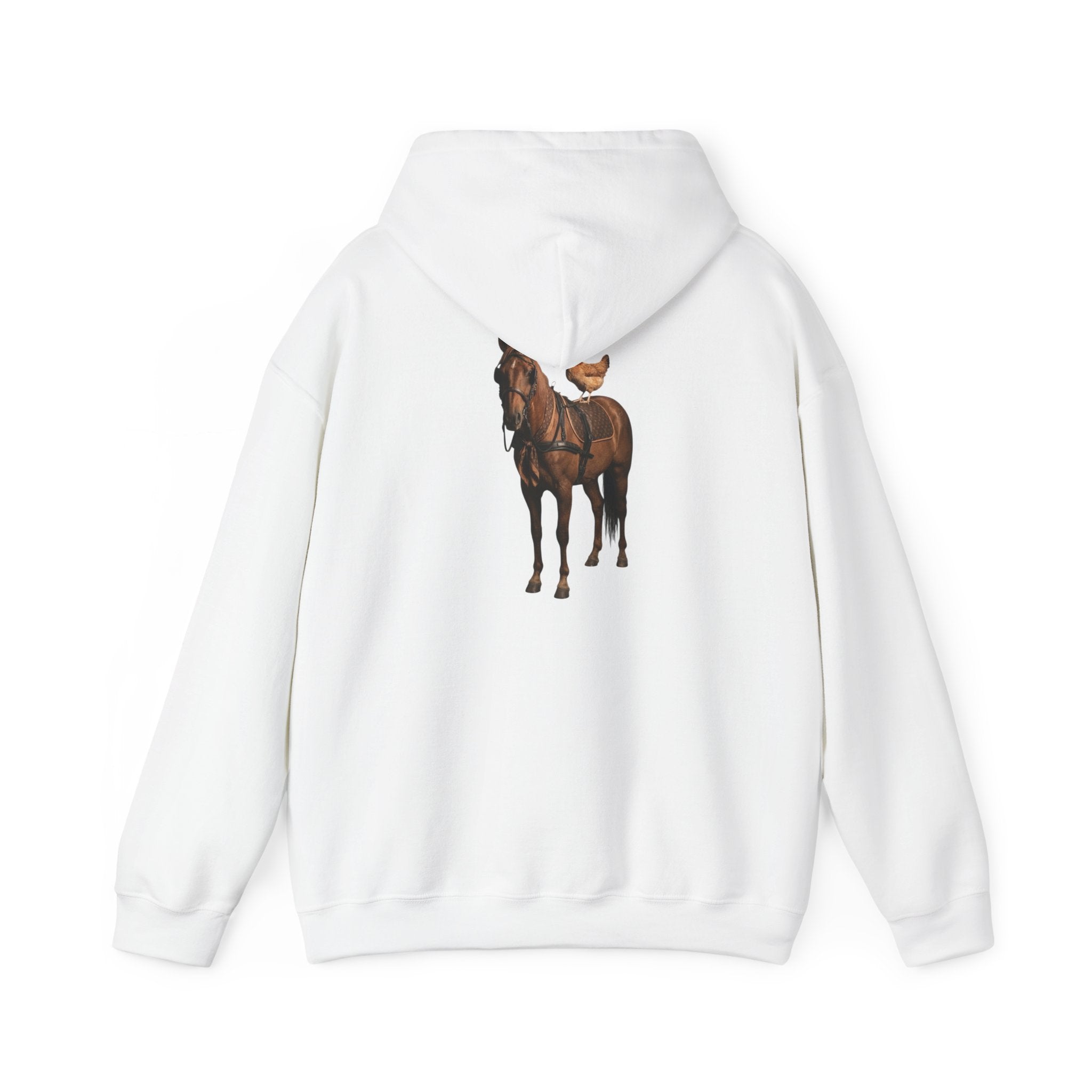 HORSE COCK - Graphic White Hoodie