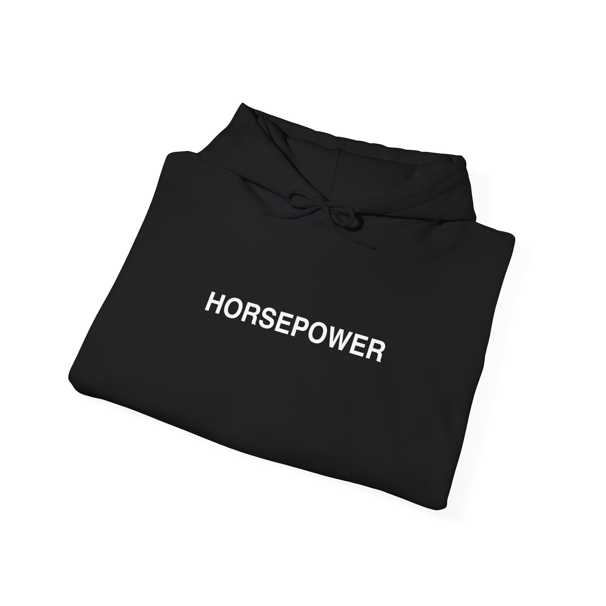 HORSEPOWER - Graphic Black Hoodie