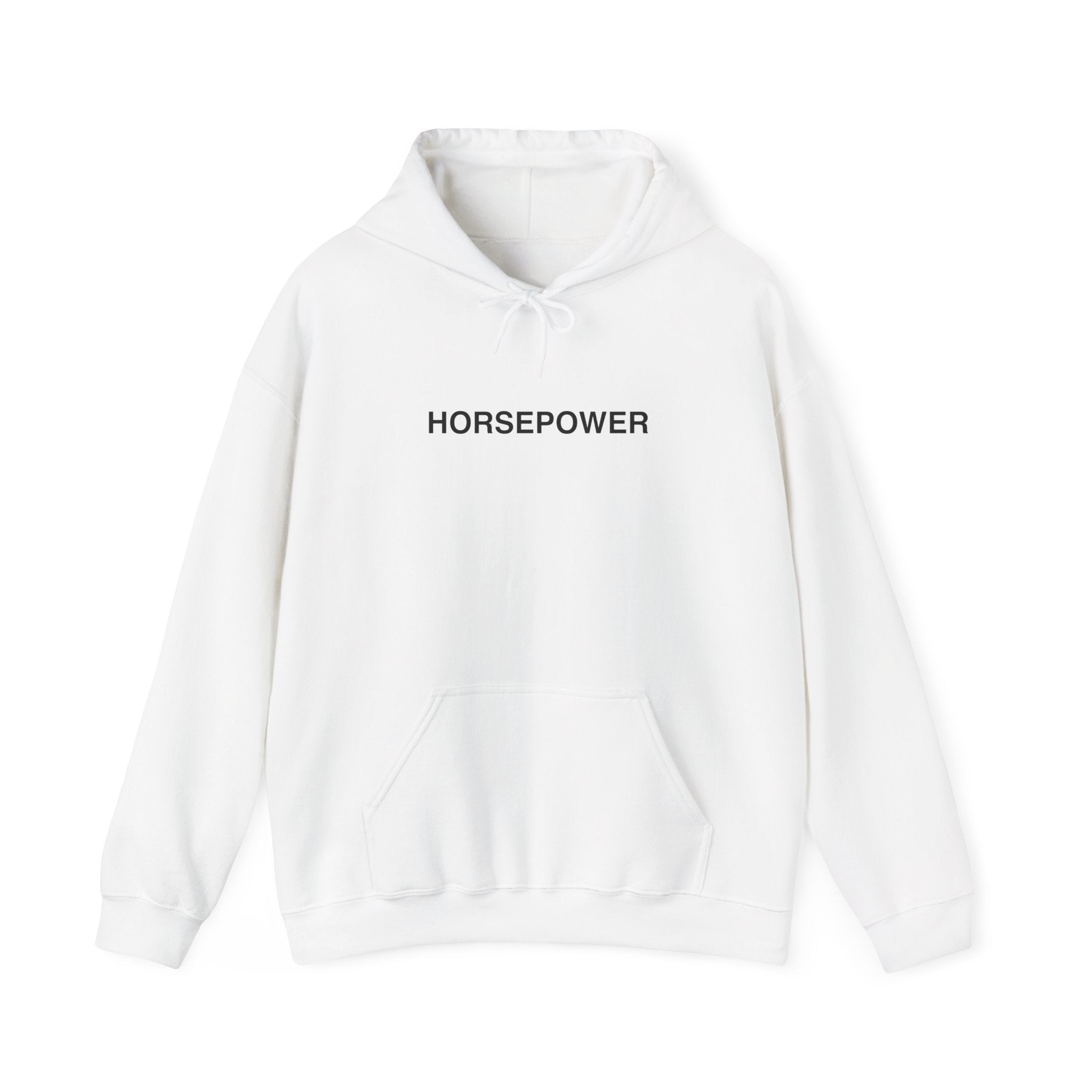 HORSEPOWER - Graphic White Hoodie