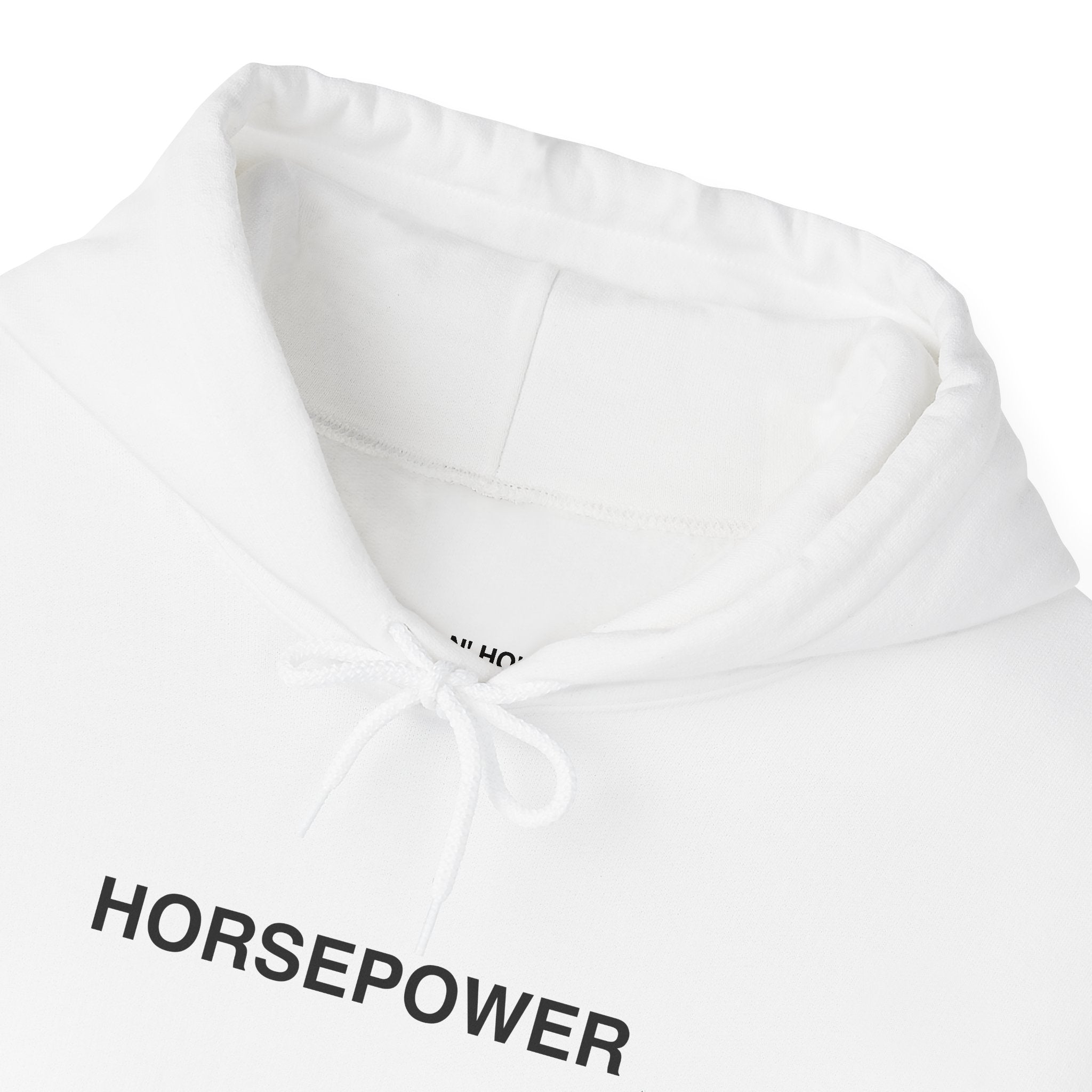 HORSEPOWER - Graphic White Hoodie