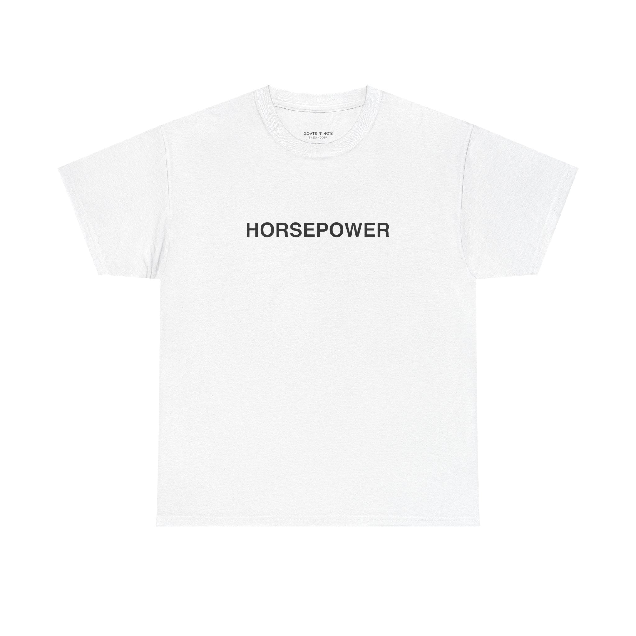 HORSEPOWER - Graphic White Tee