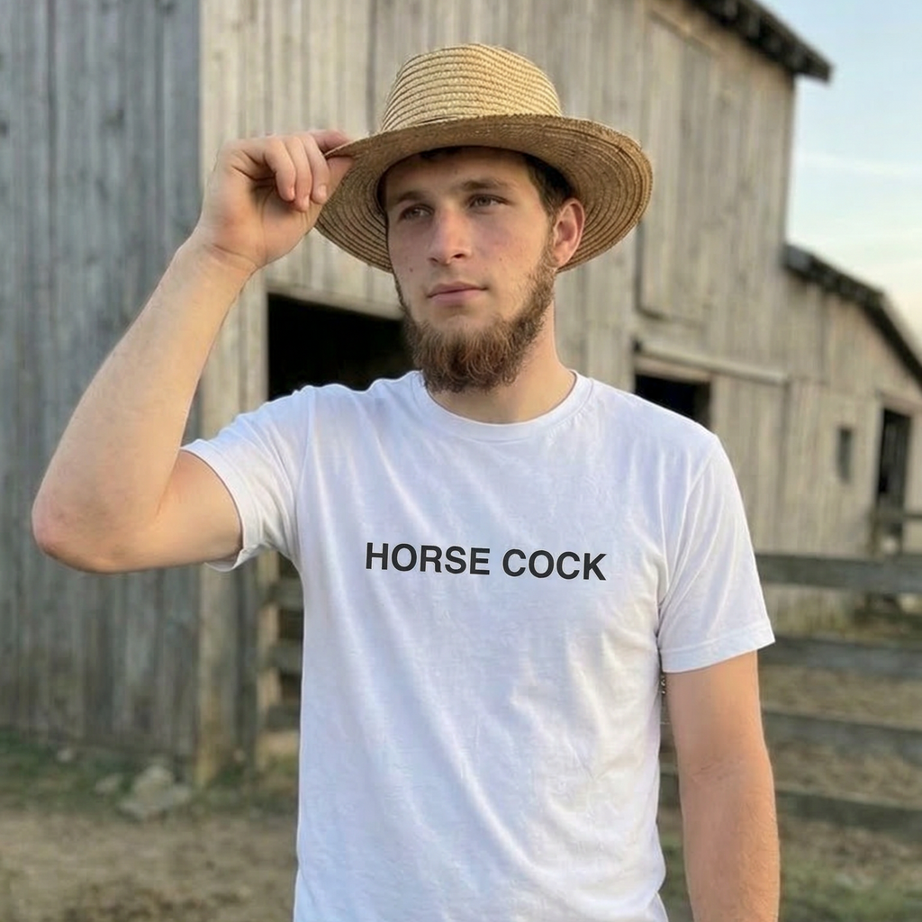 HORSE COCK - Graphic White Tee