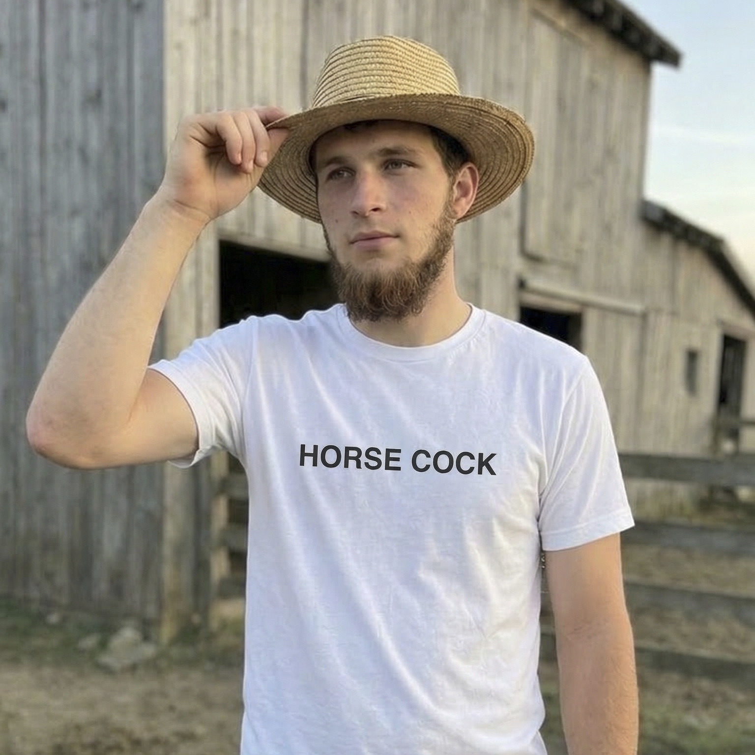 HORSE COCK - Graphic White Tee