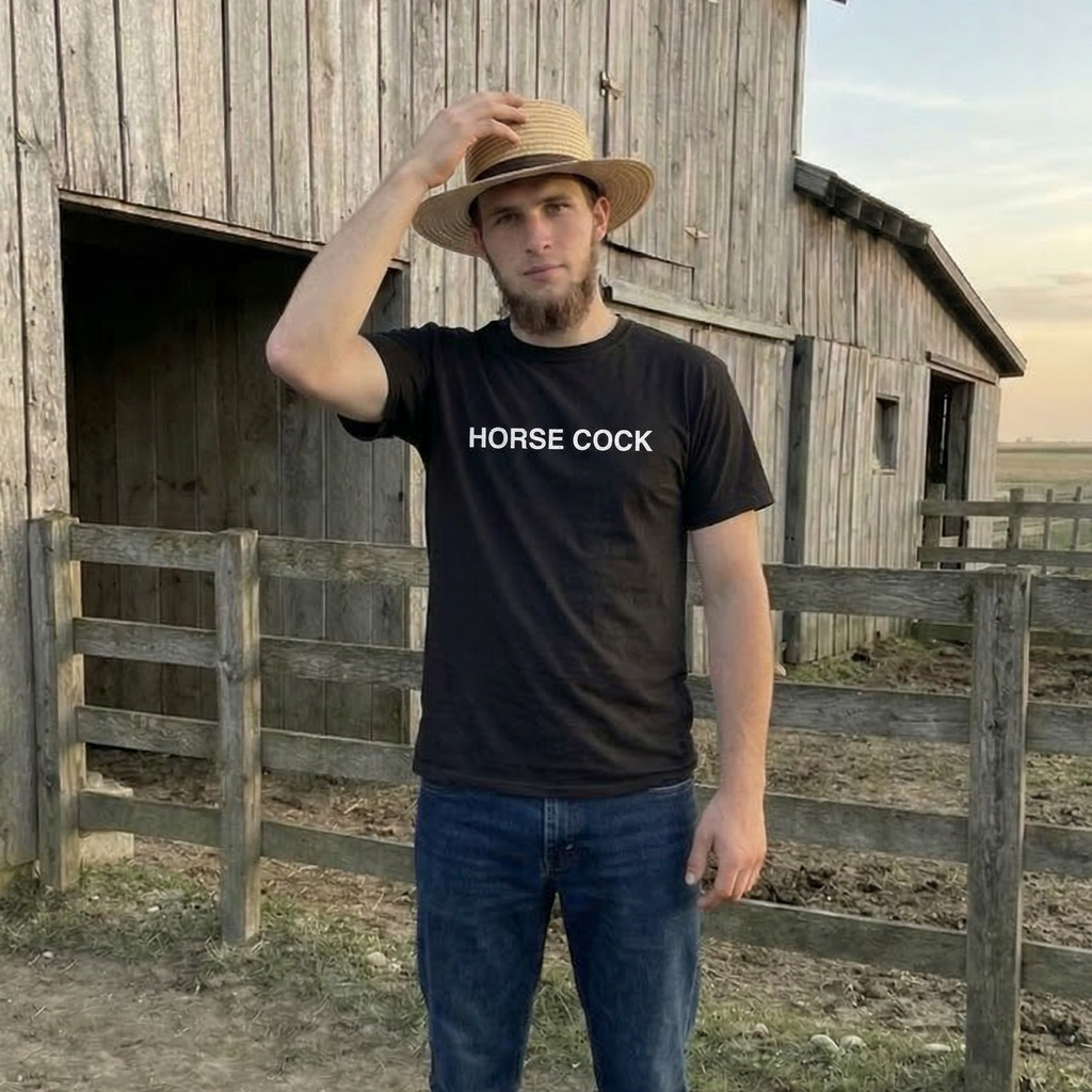 HORSE COCK - Graphic Black Tee
