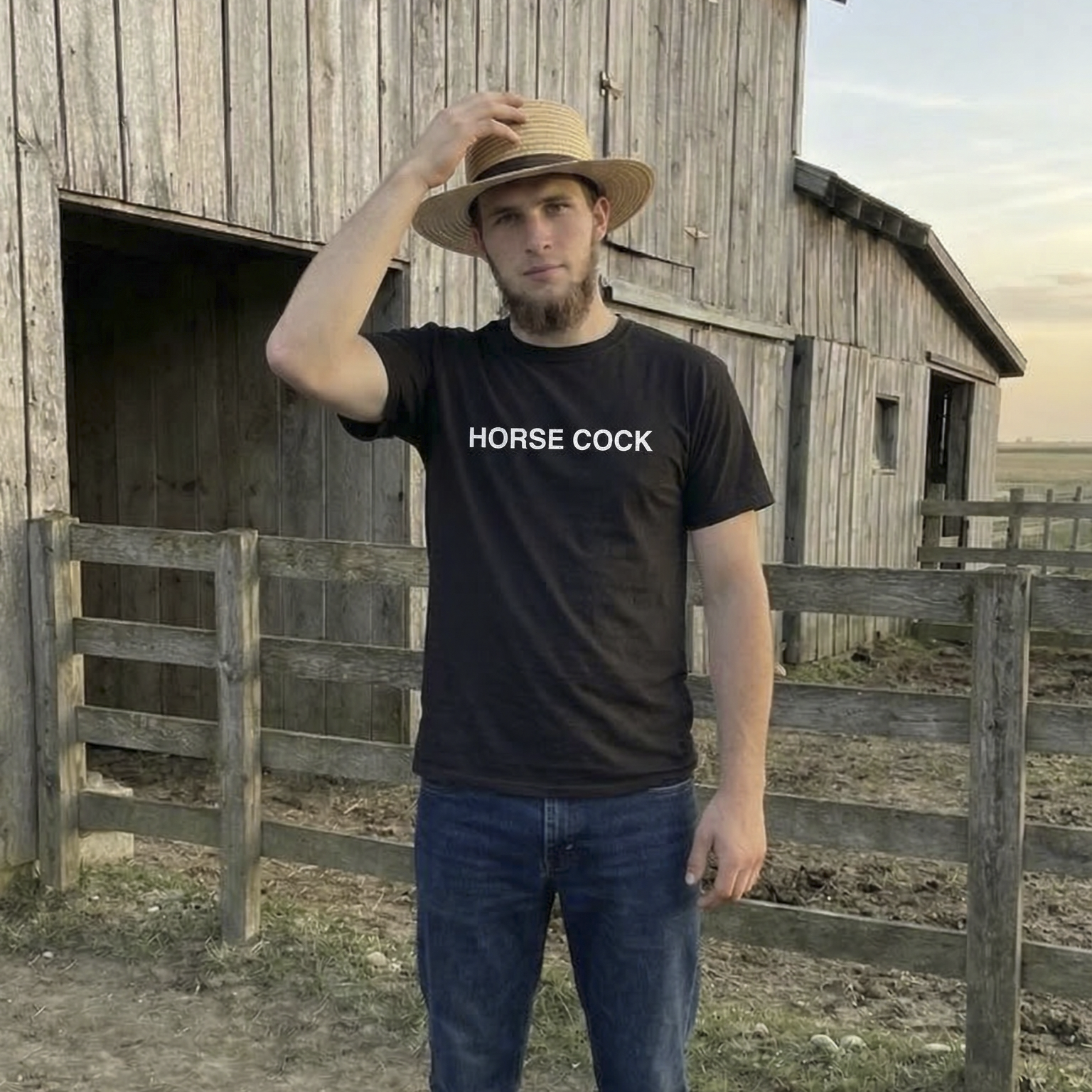 HORSE COCK - Graphic Black Tee