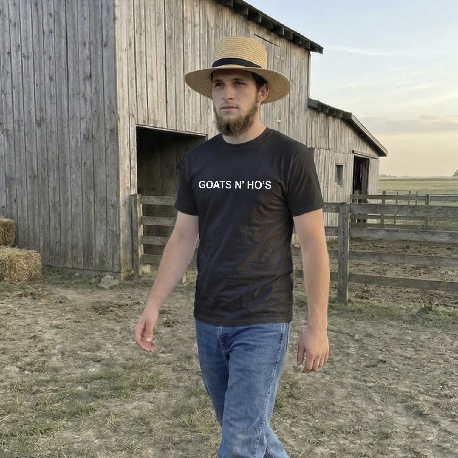 GOATS N' HOES - Graphic Black Tee