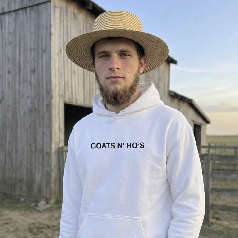 GOATS N' HO'S - Graphic White Hoodie