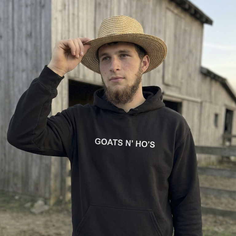 GOATS N' HO'S - Graphic Black Hoodie