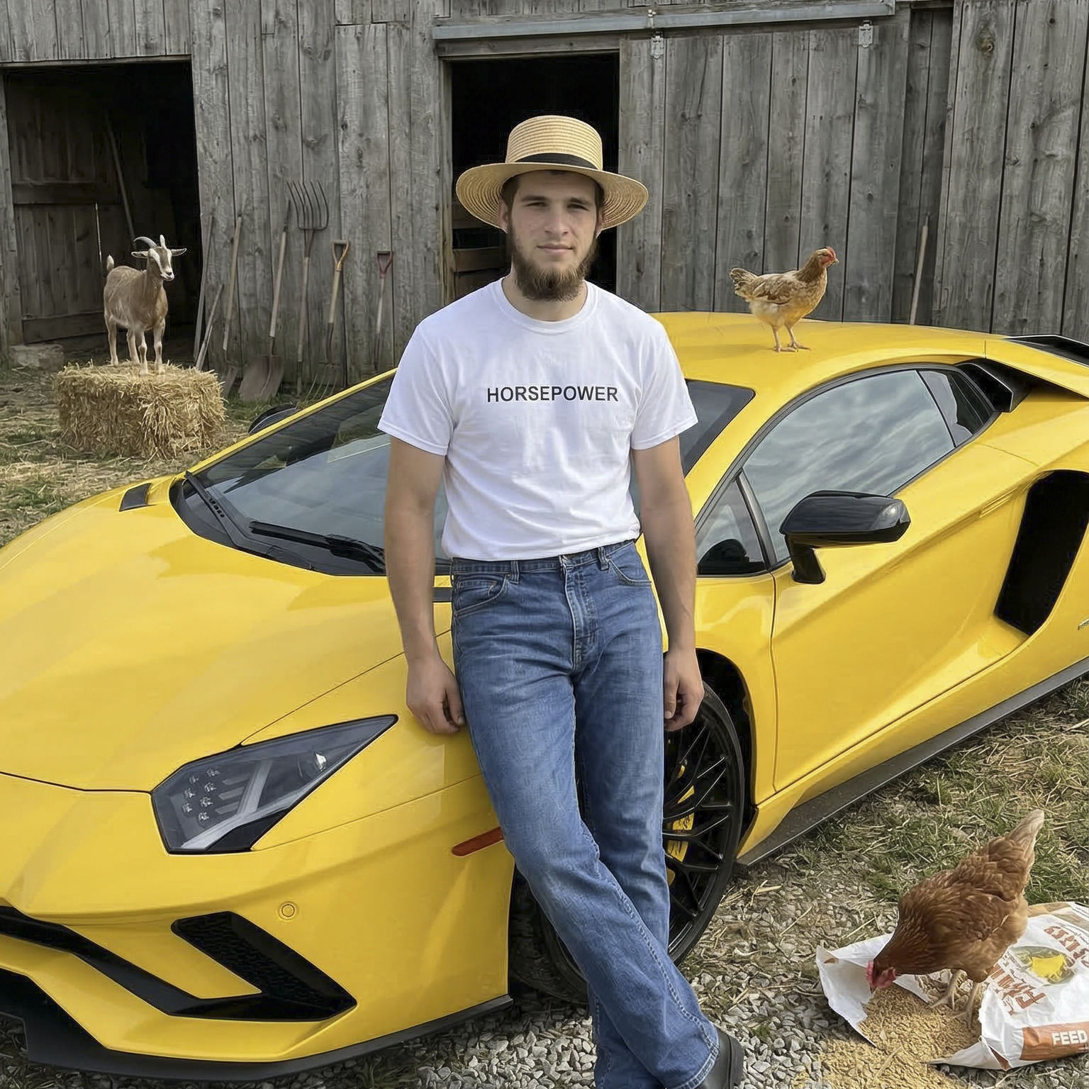 HORSEPOWER - Graphic White Tee