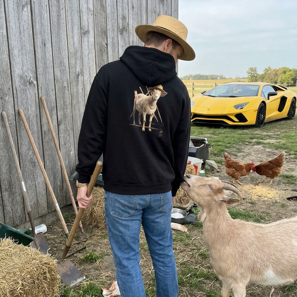 GOATS N' HO'S - Graphic Black Hoodie